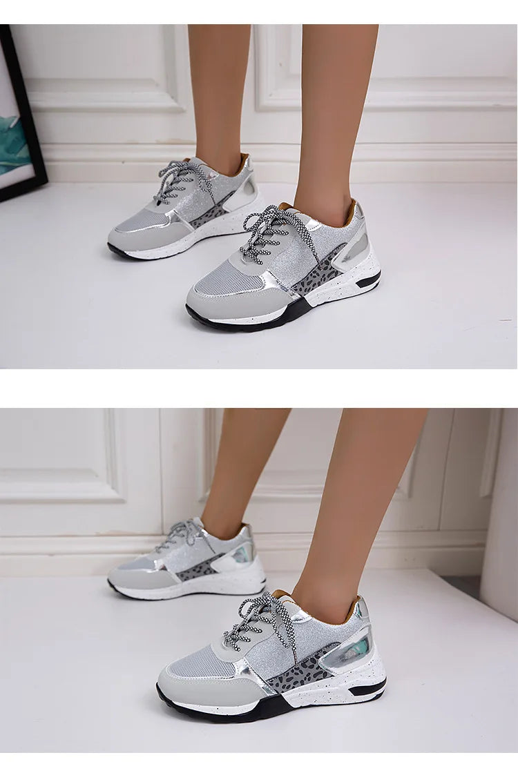 Fashion Woman Vulcanize Platform Casual Sneakers Women Flats Mesh Breathable Running Walking Shoes Chunky Summer Sports Shoe