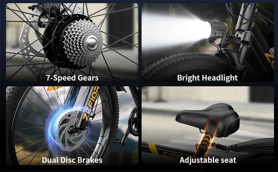 500W Adult Electric Bike 25MPH 48V15AH Mountain Electric Bicycle Outdoor Sports 26 Inch Fat Tire Motorcycle E Bike