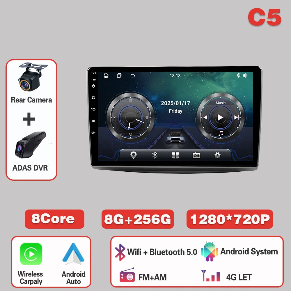 Android 15  For Alfa Romeo MiTo 955 2008-2016 Auto Car Radio Monitor  Carplay Multimedia Player  IPS LED 8 CORE 2 DIN 5G Wifi