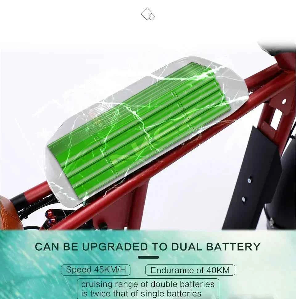 Mountain Adult Akez Electric Bicycler 1500W motor 48V 36AH Removable lithium Battery E bike 20 inch Tire Off-road Electric Bike