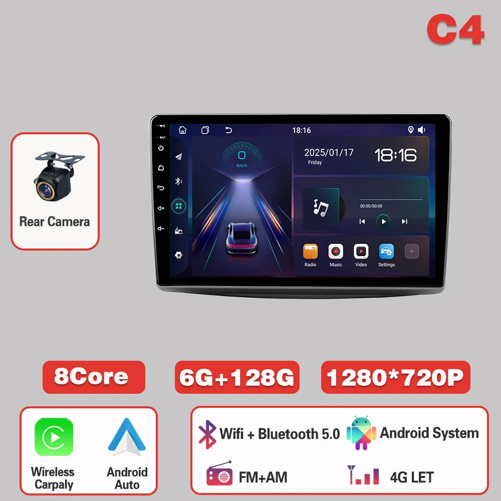 Android 15  For Alfa Romeo MiTo 955 2008-2016 Auto Car Radio Monitor  Carplay Multimedia Player  IPS LED 8 CORE 2 DIN 5G Wifi