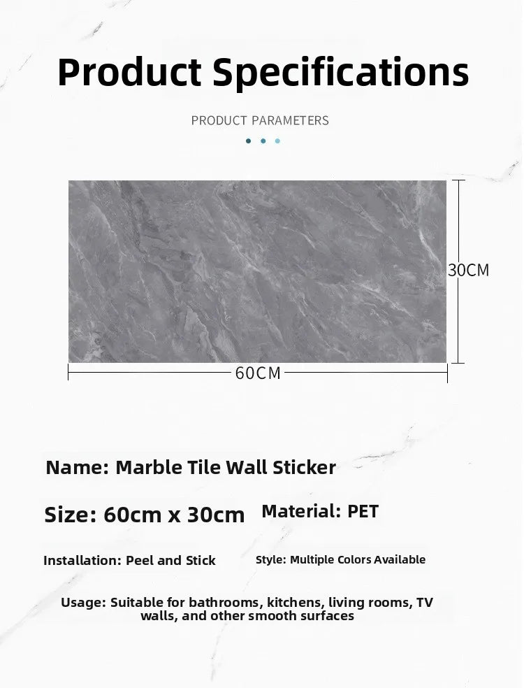 Piastrelle Autoadesive in PVC Impermeabili, Ignifughe, Resistenti all'Umidità, Effetto Marmo, Pannelli Decorativi in Alluminio e Plastica per Pareti