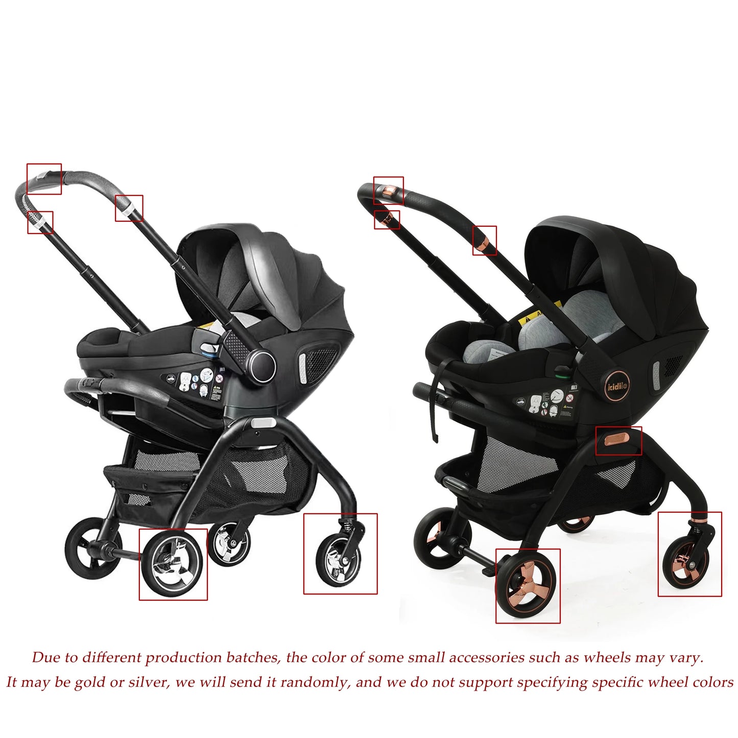 3 in 1 Newborn Baby Stroller Portable Child Car Seat Luxury Baby Stroller Foldable Baby Carriage two-way adjustable armrests