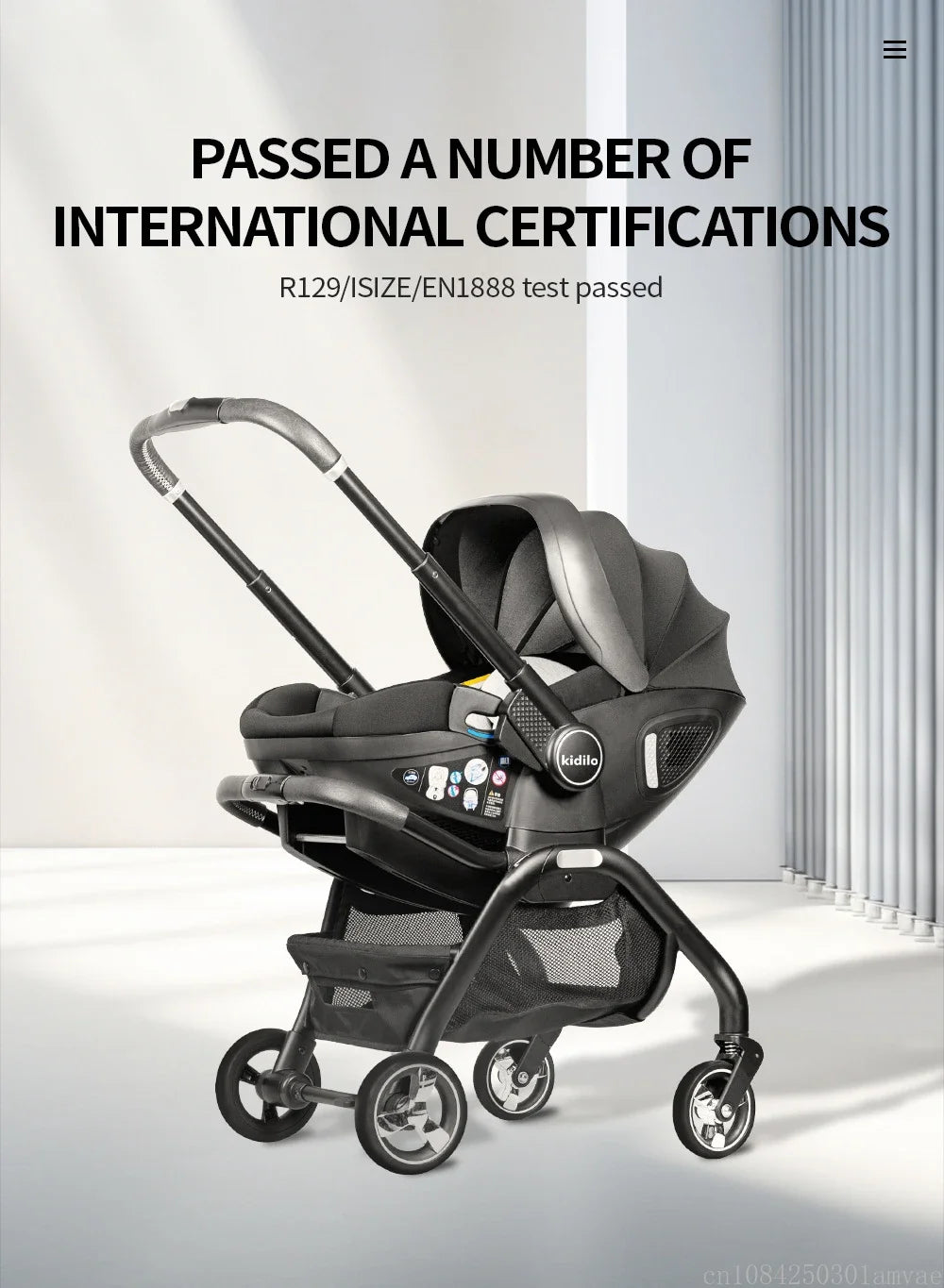 3 in 1 Newborn Baby Stroller Portable Child Car Seat Luxury Baby Stroller Foldable Baby Carriage two-way adjustable armrests