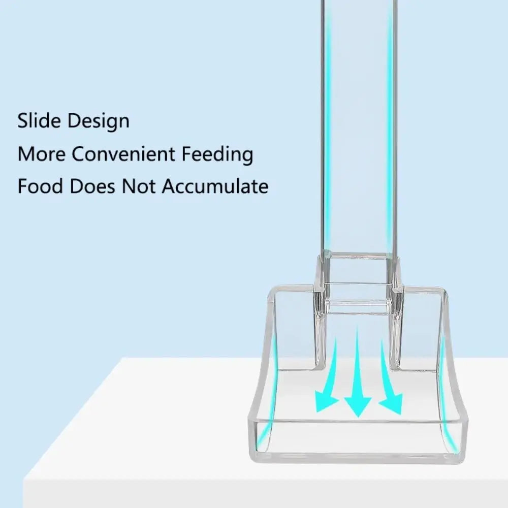 New Transparent Aquarium Fish Tank Feeder Tube Acrylic Fixed Point Fish Tank Food Dispenser with Suction Cup Durable Feeder Bowl