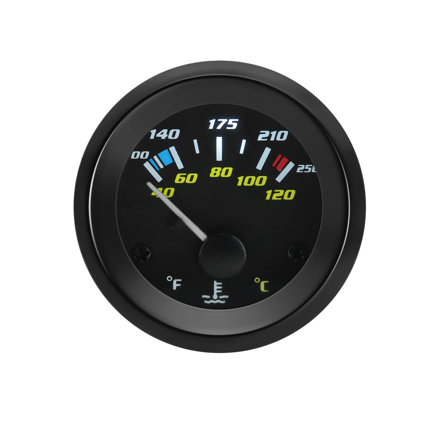 Auto Temperature Meter with Sensor 1/8 NPT 52mm LED Digital Oil /Water Temp Indicator PSI Oil Press Black Gauge Fit Gasoline Car