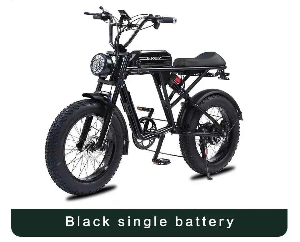 Mountain Adult Akez Electric Bicycler 1500W motor 48V 36AH Removable lithium Battery E bike 20 inch Tire Off-road Electric Bike