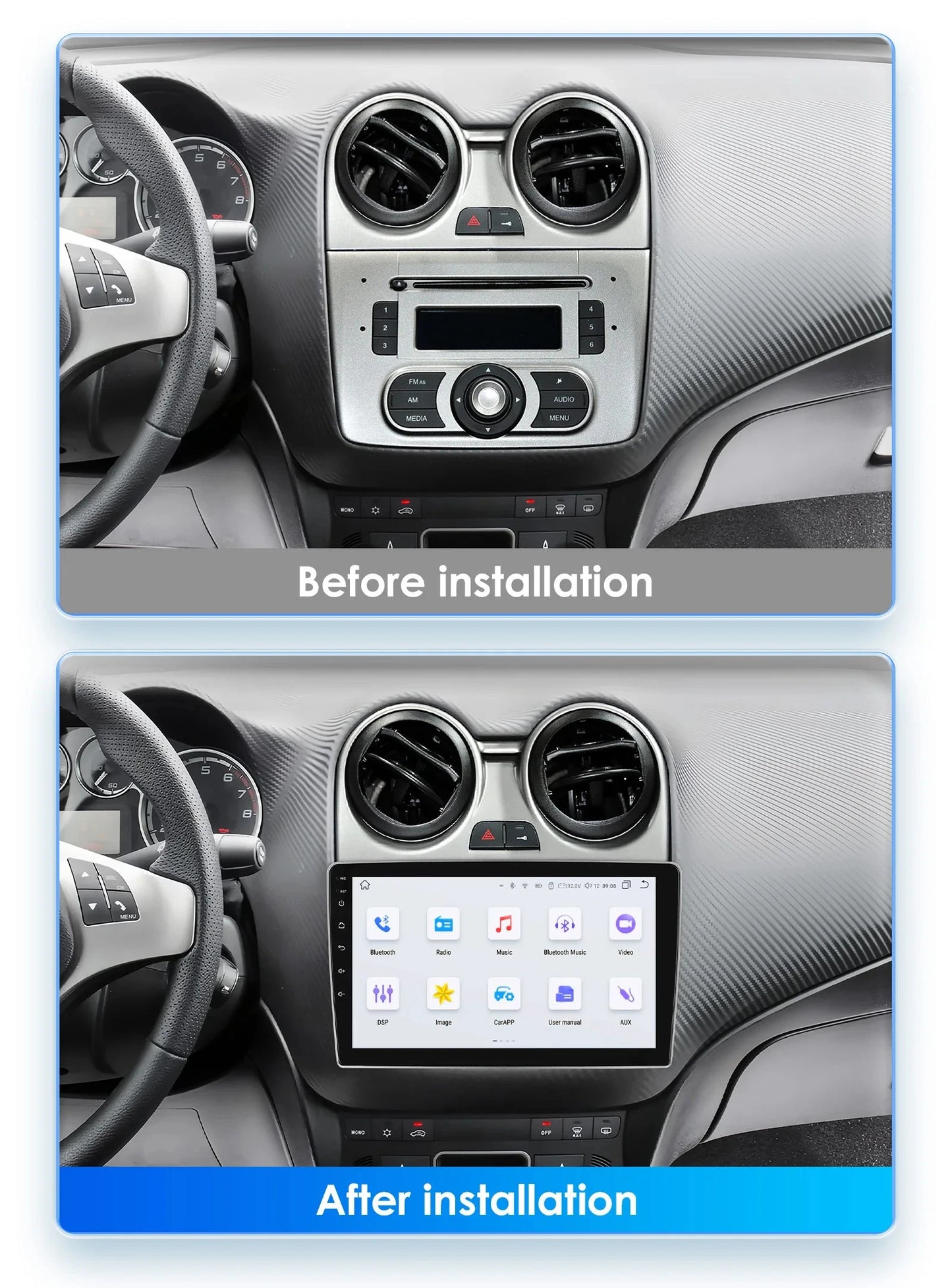 Android 15  For Alfa Romeo MiTo 955 2008-2016 Auto Car Radio Monitor  Carplay Multimedia Player  IPS LED 8 CORE 2 DIN 5G Wifi