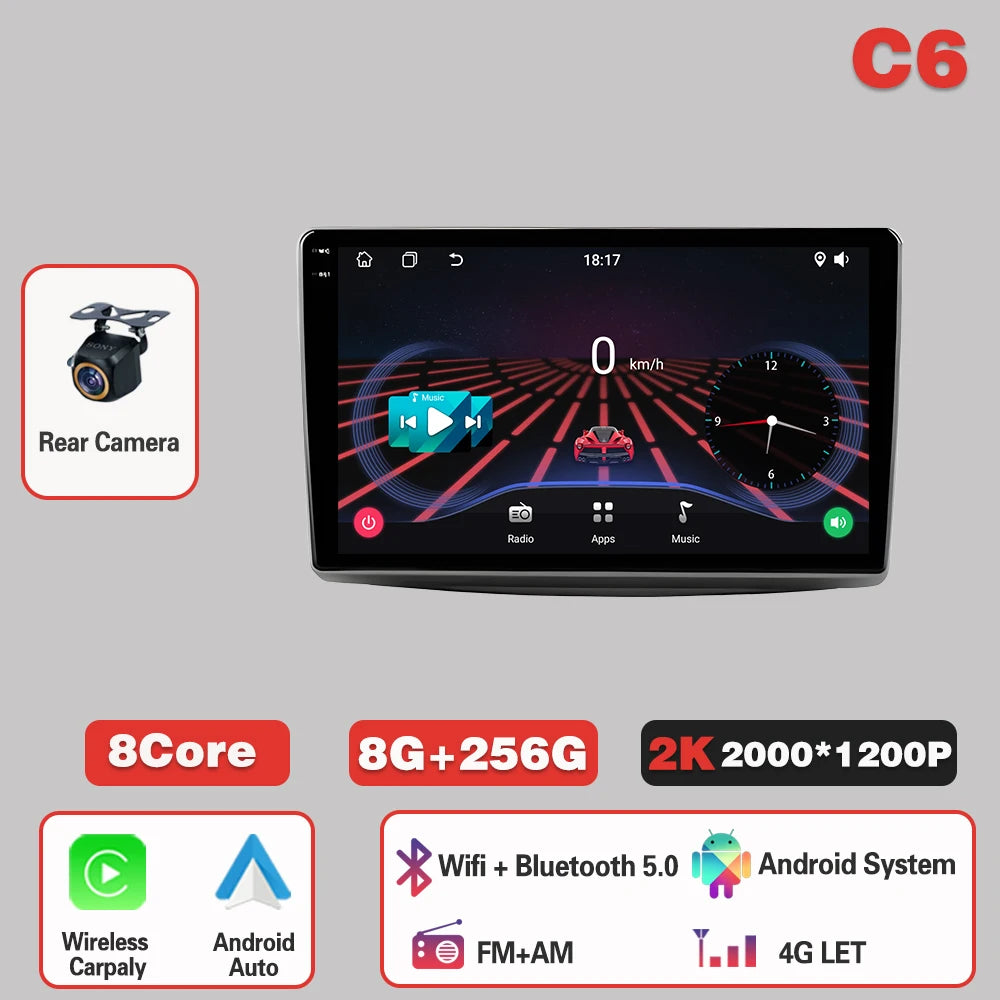 Android 15  For Alfa Romeo MiTo 955 2008-2016 Auto Car Radio Monitor  Carplay Multimedia Player  IPS LED 8 CORE 2 DIN 5G Wifi