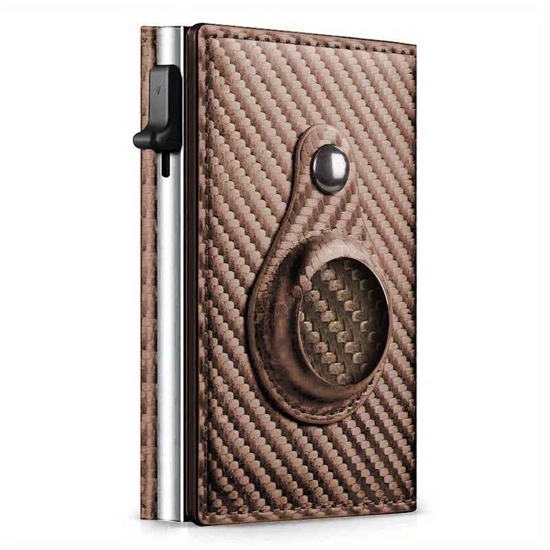 Auto Side Push Card Holder Wallet For Men Slim RFID Blocking Money Clip Wallets Minimalist Wallet With Money Pocket